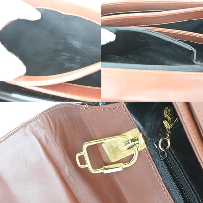 Salvatore Ferragamo Vintage Top handle Leather, Brown, Leather, Handbag
