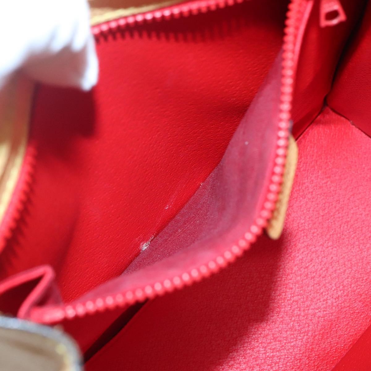 Celine Vintage Turnlock Leather, Yellow, Leather, Handbag