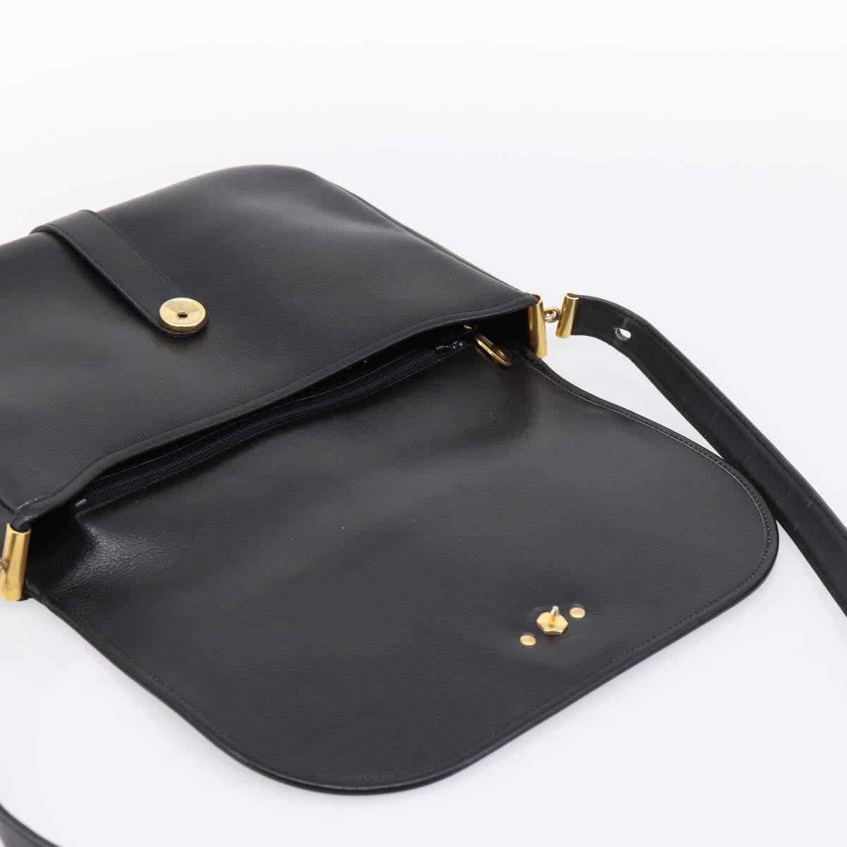 Christian Dior Shoulder Leather, Black, Leather, Shoulder Bag