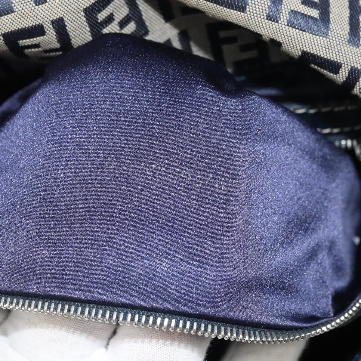 Fendi Mamma Baguette Zucchino canvas, Navy, Canvas, Shoulder Bag