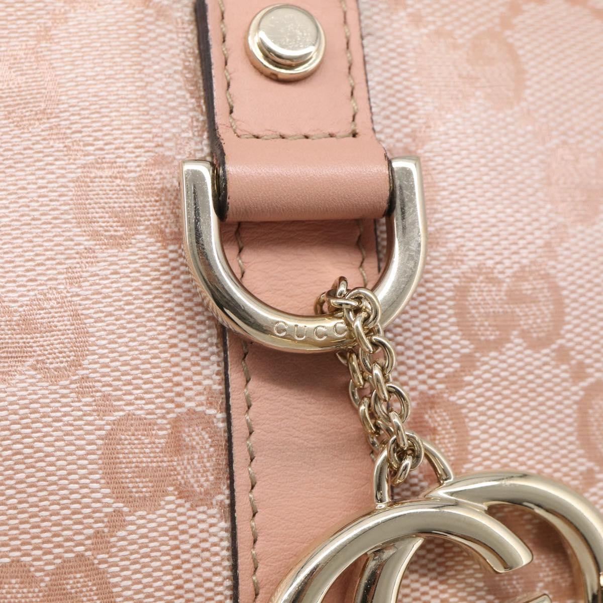 Gucci Abbey Zip Tote GG Canvas and Leather, Pink, Canvas, Handbag