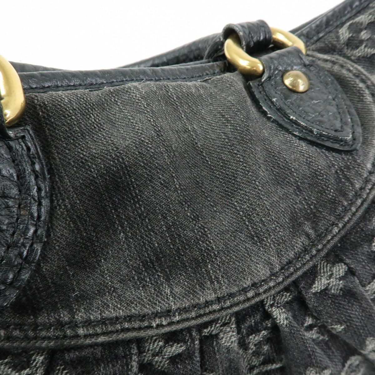 Louis Vuitton Neo Cabby Monogram Denim, Black, Denim, Handbag