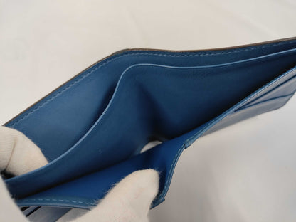 Louis Vuitton Multiple Taiga Leather, Blue, Leather, Wallet