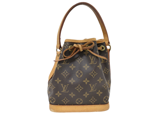 Louis Vuitton Petit Noe Handbag Monogram Canvas, Brown, Canvas, Handbag