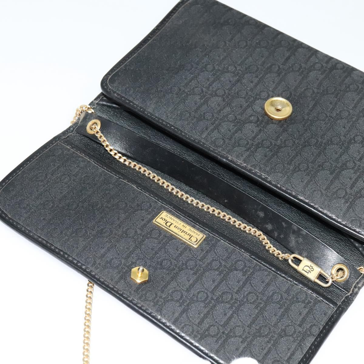 Christian Dior Vintage Trotter Flap Canvas, Black, Canvas, Shoulder Bag