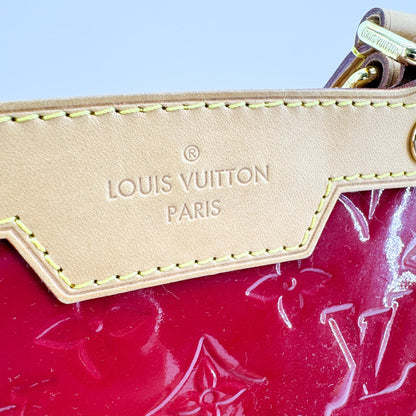 Louis Vuitton Sherwood Monogram Vernis, Beige, Patent Leather, Handbag