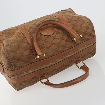 Celine Macadam Suede, Brown, Suede, Tote Bag