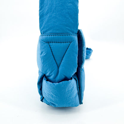 Bottega Veneta Padded Tech Cassette Intrecciato Nylon, Blue, Nylon, Crossbody Bag