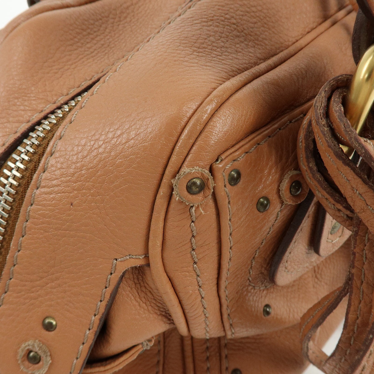 Chloe Paddington Leather, Brown, Leather, Tote Bag