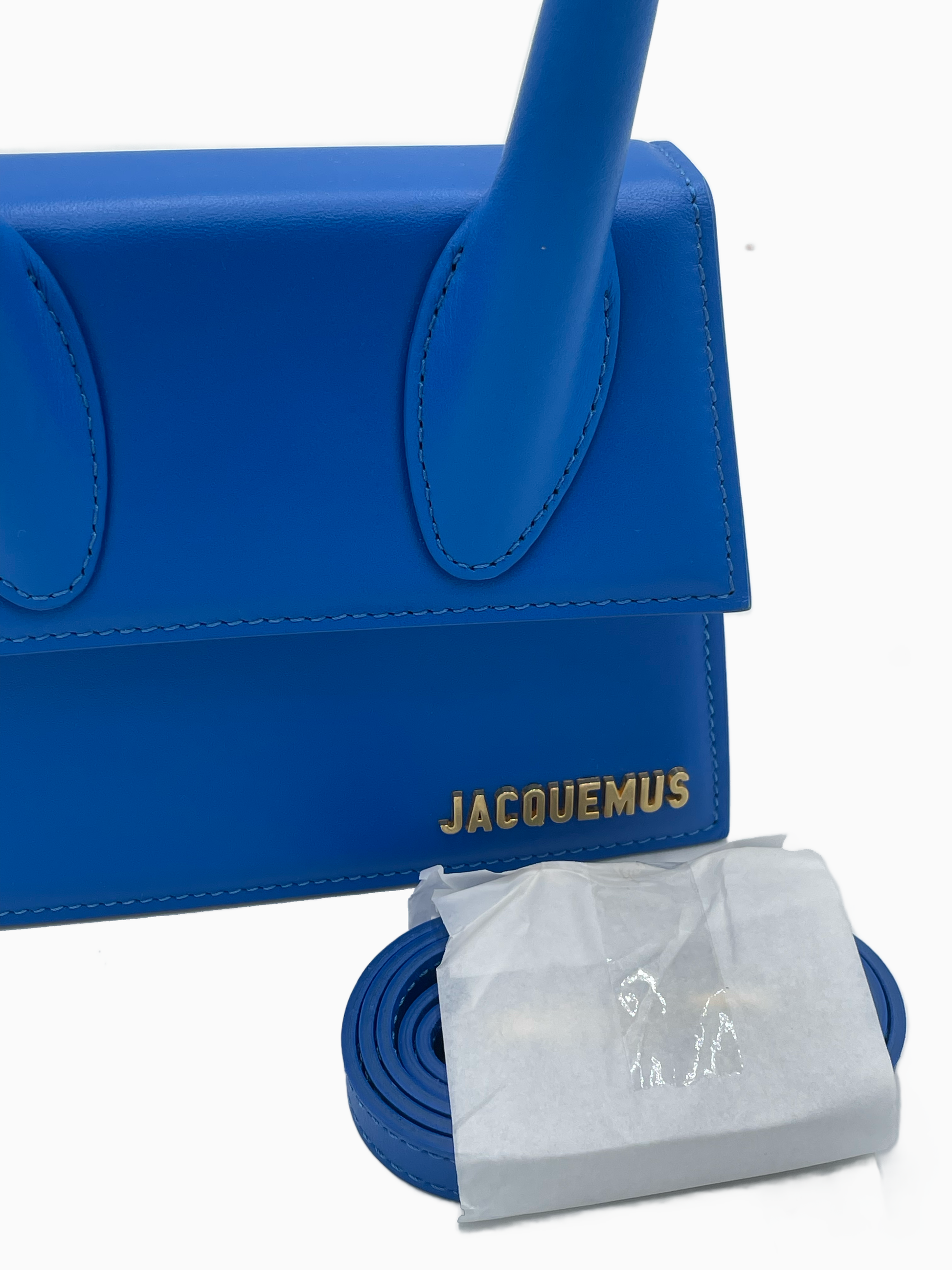 Jacquemus Le Chiquito Moyen Bag Leather, BLUE, LEATHER, Bag
