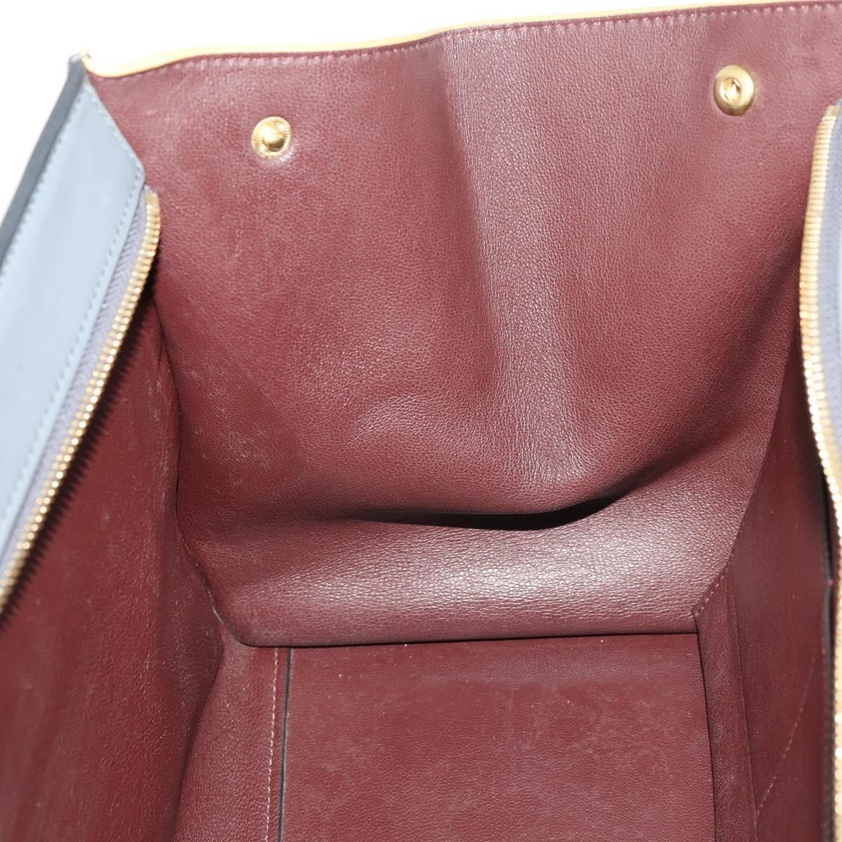 Celine Tricolor Trapeze Leather, Multicolour, Leather, Handbag