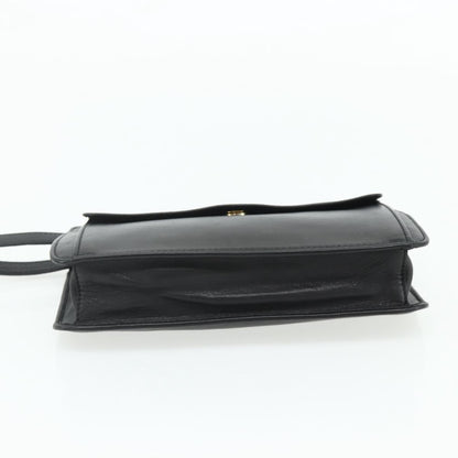 Celine Zip Clutch Leather, Black, Leather, Clutch