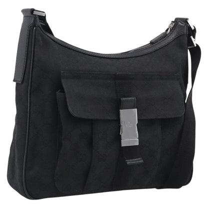 Gucci Shoulder Canvas, Black, Canvas, Shoulder Bag