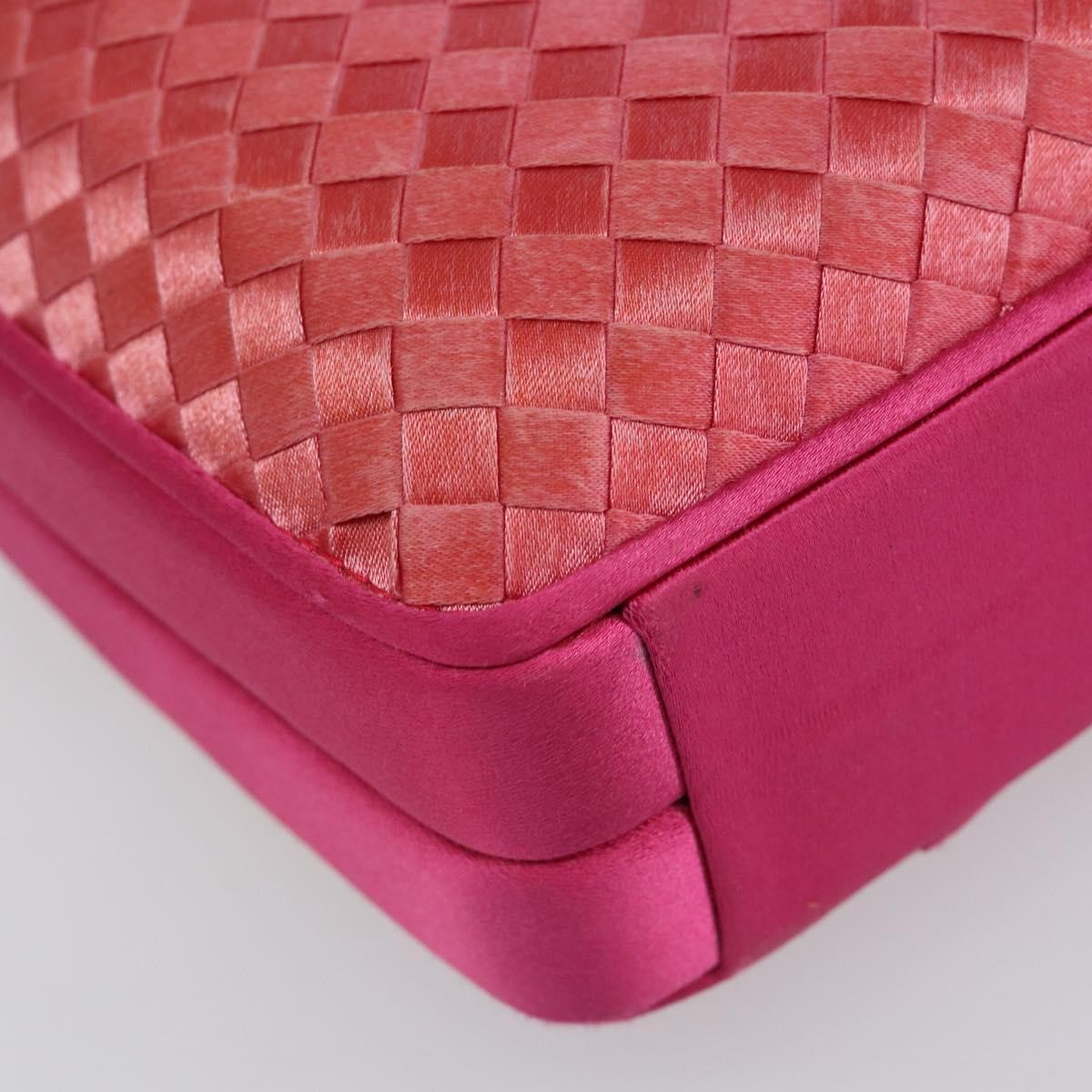 Bottega Veneta Intrecciato Clutch Satin, Pink, Satin, Clutch
