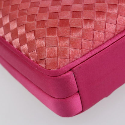 Bottega Veneta Intrecciato Clutch Satin, Pink, Satin, Clutch