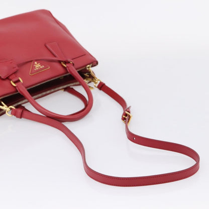 Prada Galleria  Strap Leather, Red, Leather, Handbag