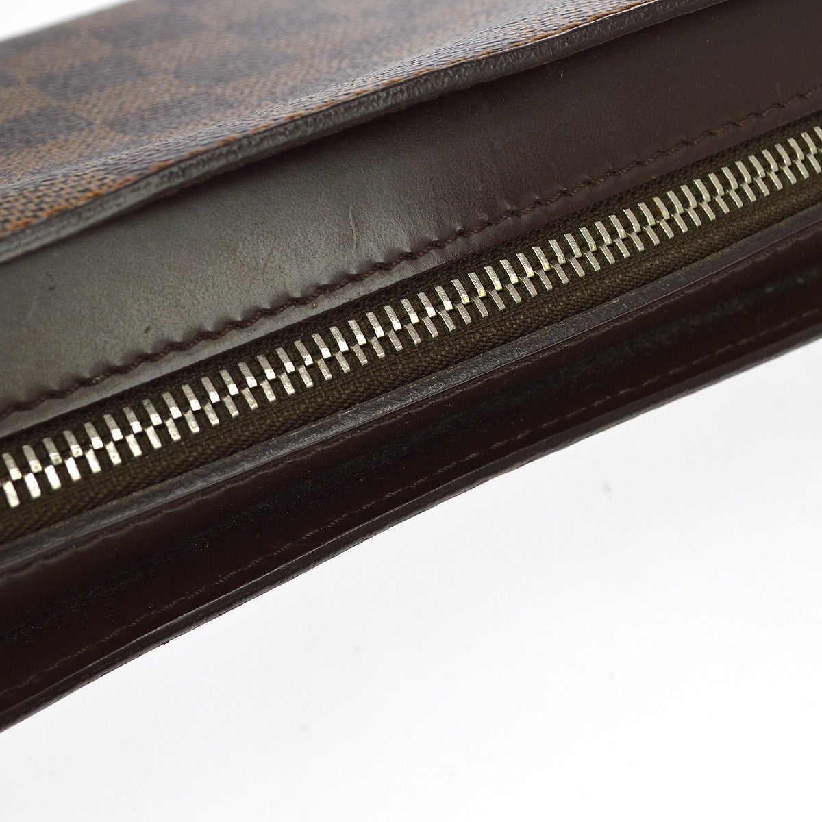 Louis Vuitton Pochette Saint Louis Damier, Brown, Canvas, Clutch