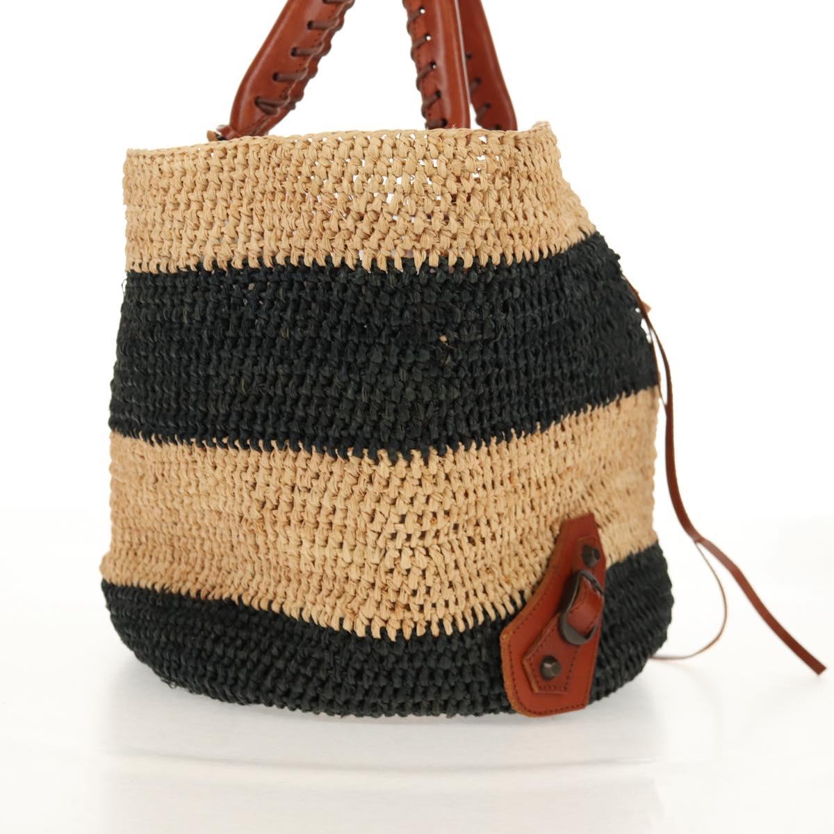 Balenciaga Vintage handbag Leather, "BEIGE,BLACK", LEATHER,WOOD, Handbag