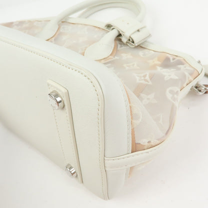 Louis Vuitton Transparence Lockit Mesh and Leather, White, Mesh, Handbag