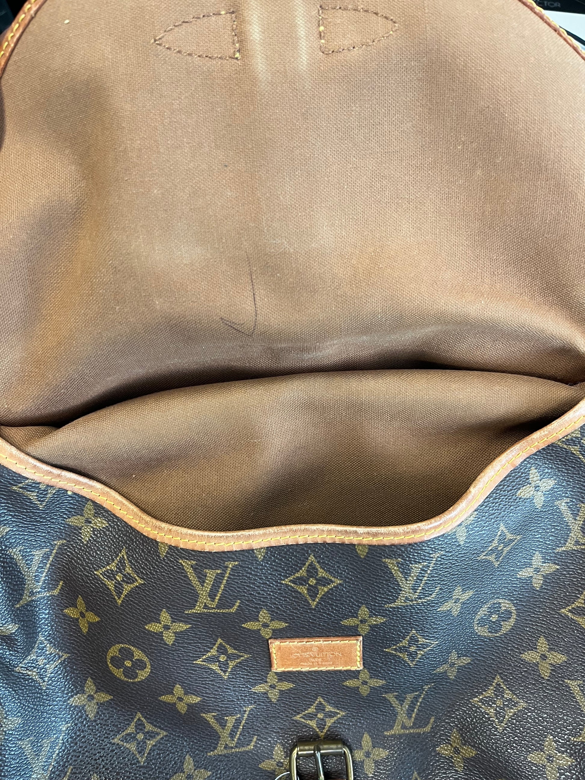 Louis Vuitton Saumur Monogram Canvas, Brown, Canvas, Shoulder Bag