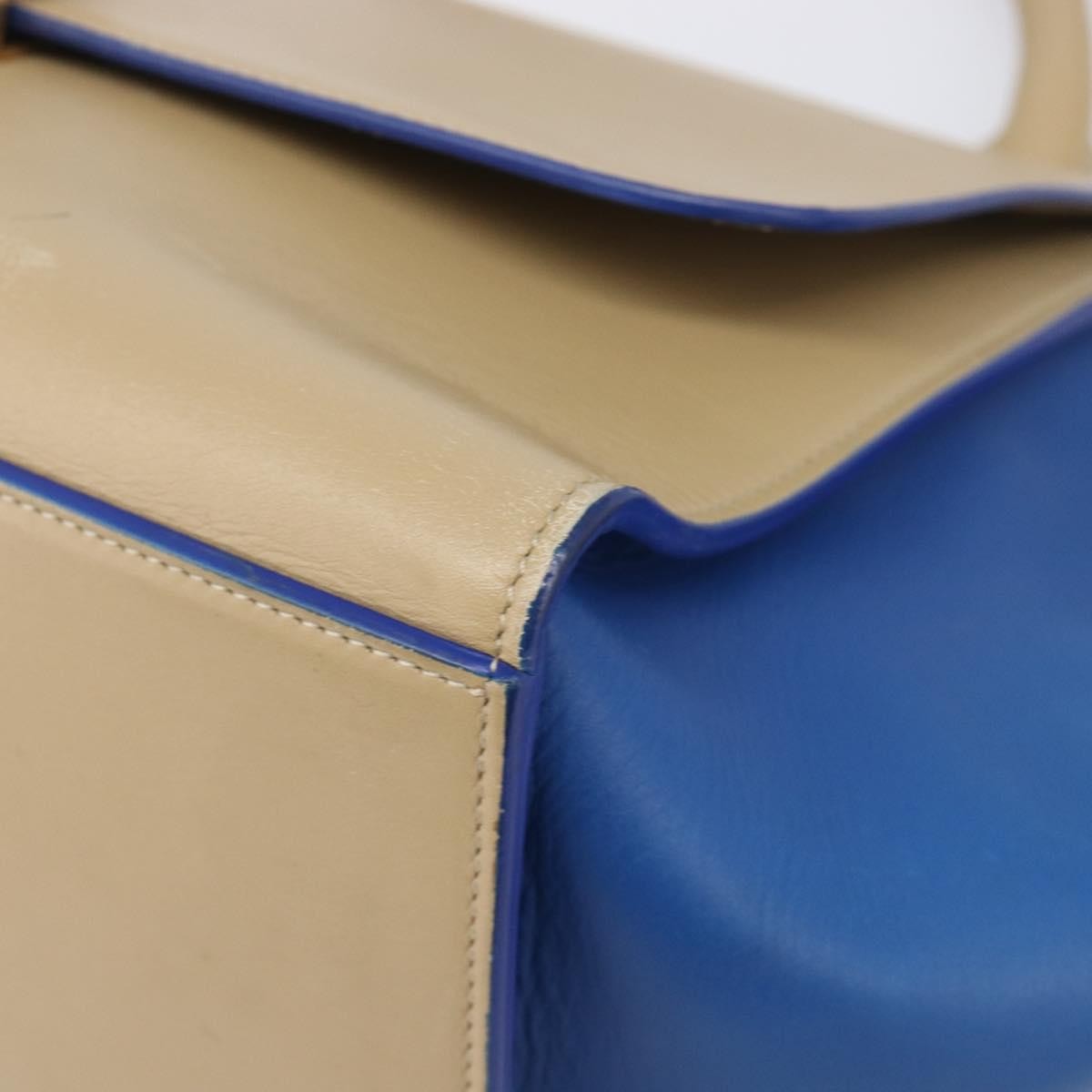 Celine Trapeze Leather, Beige, Leather, Handbag