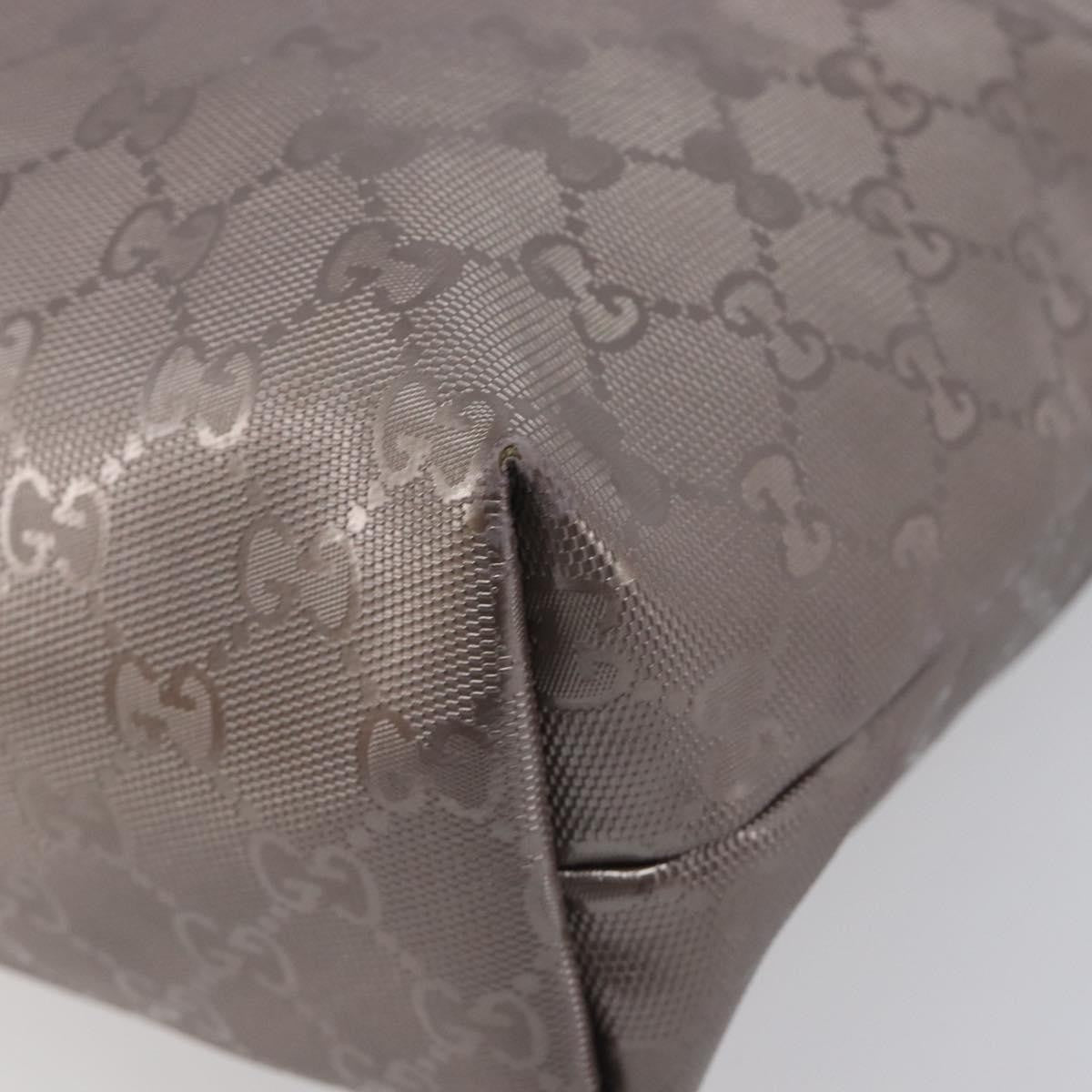 Gucci Tote GG Imprime, Silver, Canvas, Tote Bag