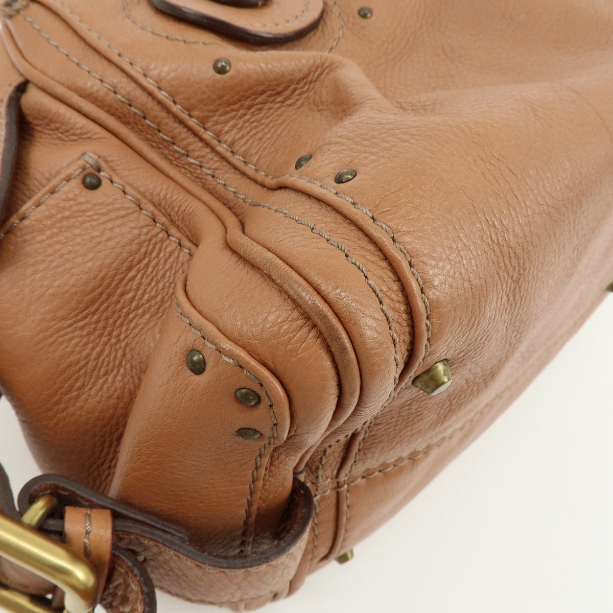 Chloe Paddington Leather, Brown, Leather, Tote Bag