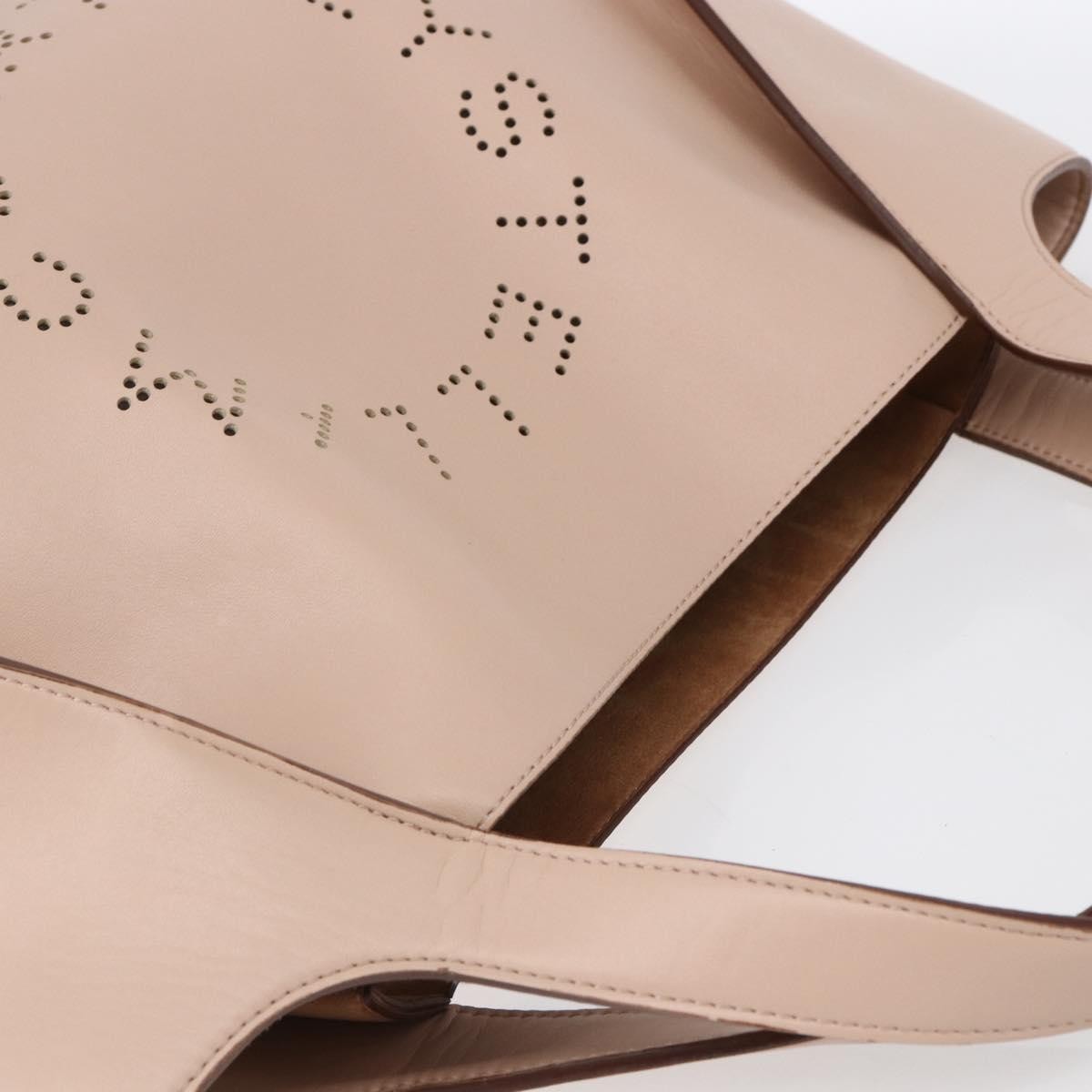 Stella McCartney Alter Tote Perforated Faux Leather, Beige, Synthetic, Tote Bag