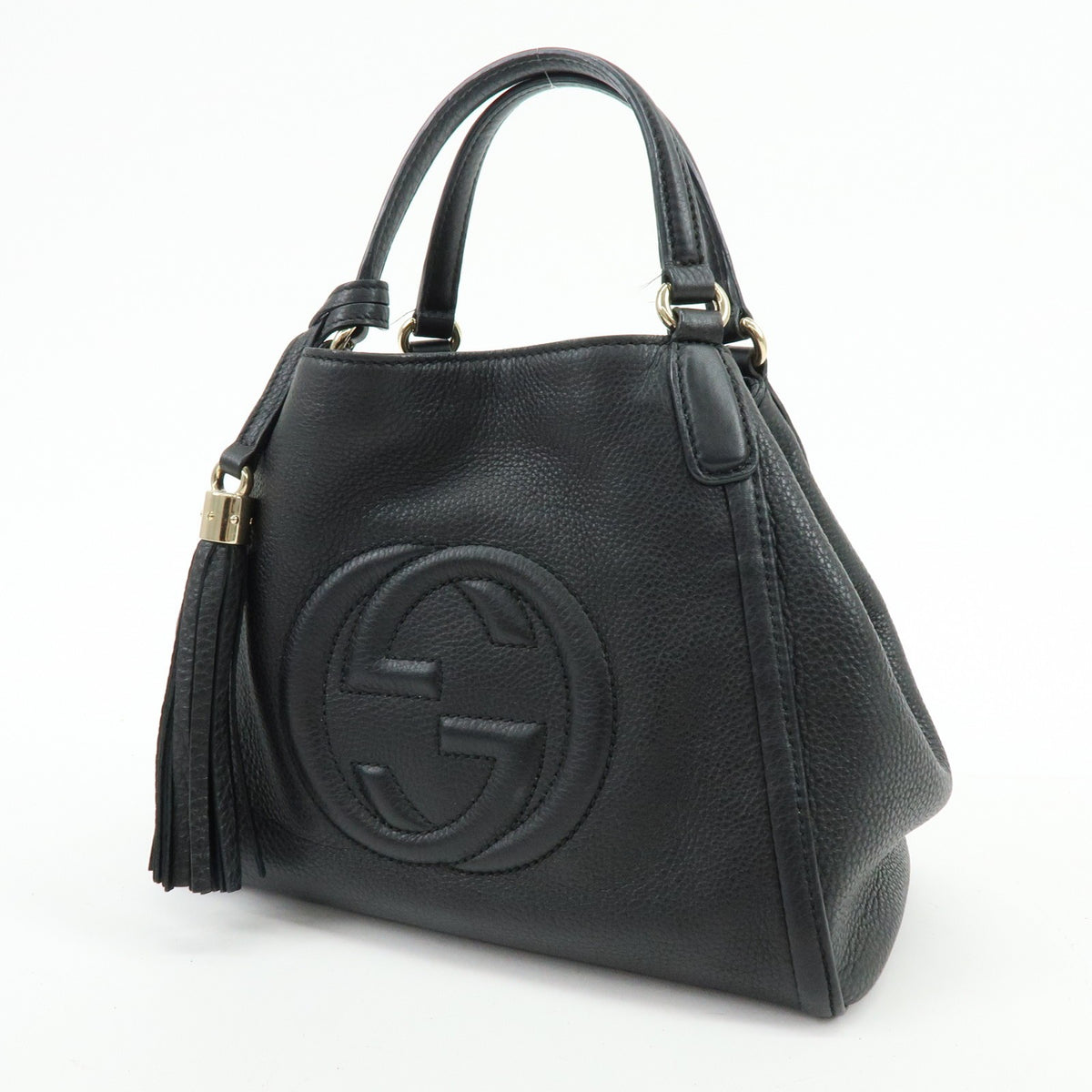 Gucci Soho Leather, Black, Leather, Shoulder Bag