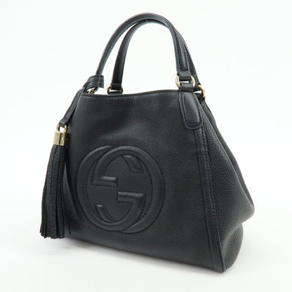 Gucci Soho Leather, Black, Leather, Shoulder Bag