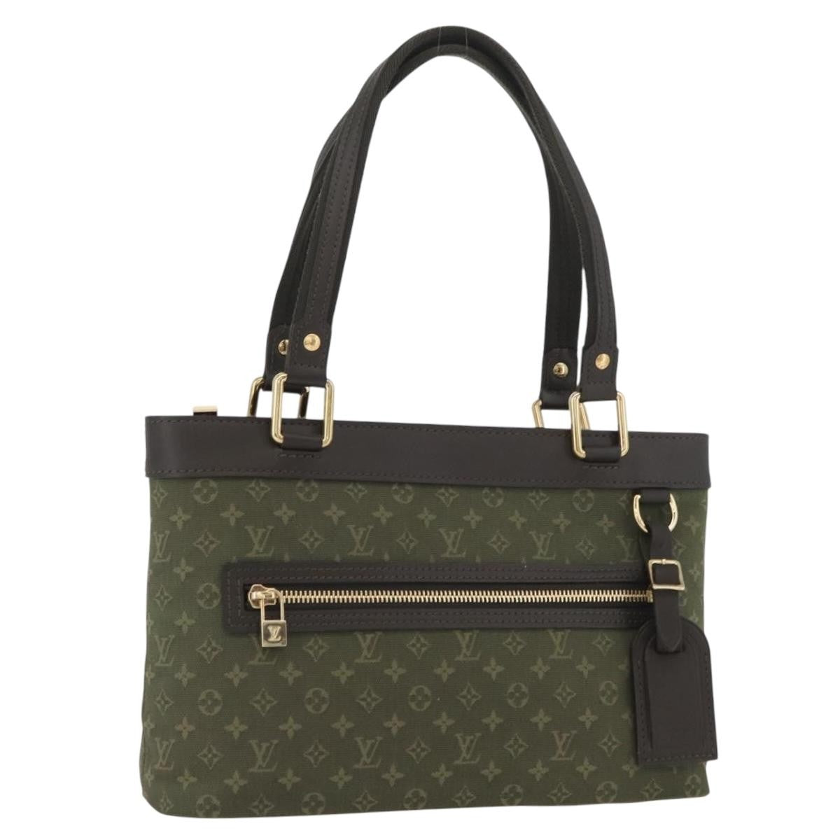 Louis Vuitton Lucille Mini Lin, Khaki, Canvas, Handbag