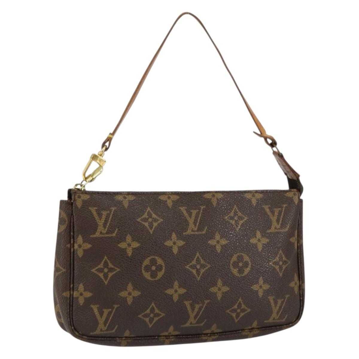 Louis Vuitton Pochette Accessoires Monogram Canvas, BROWN, CANVAS, Clutche & pouche