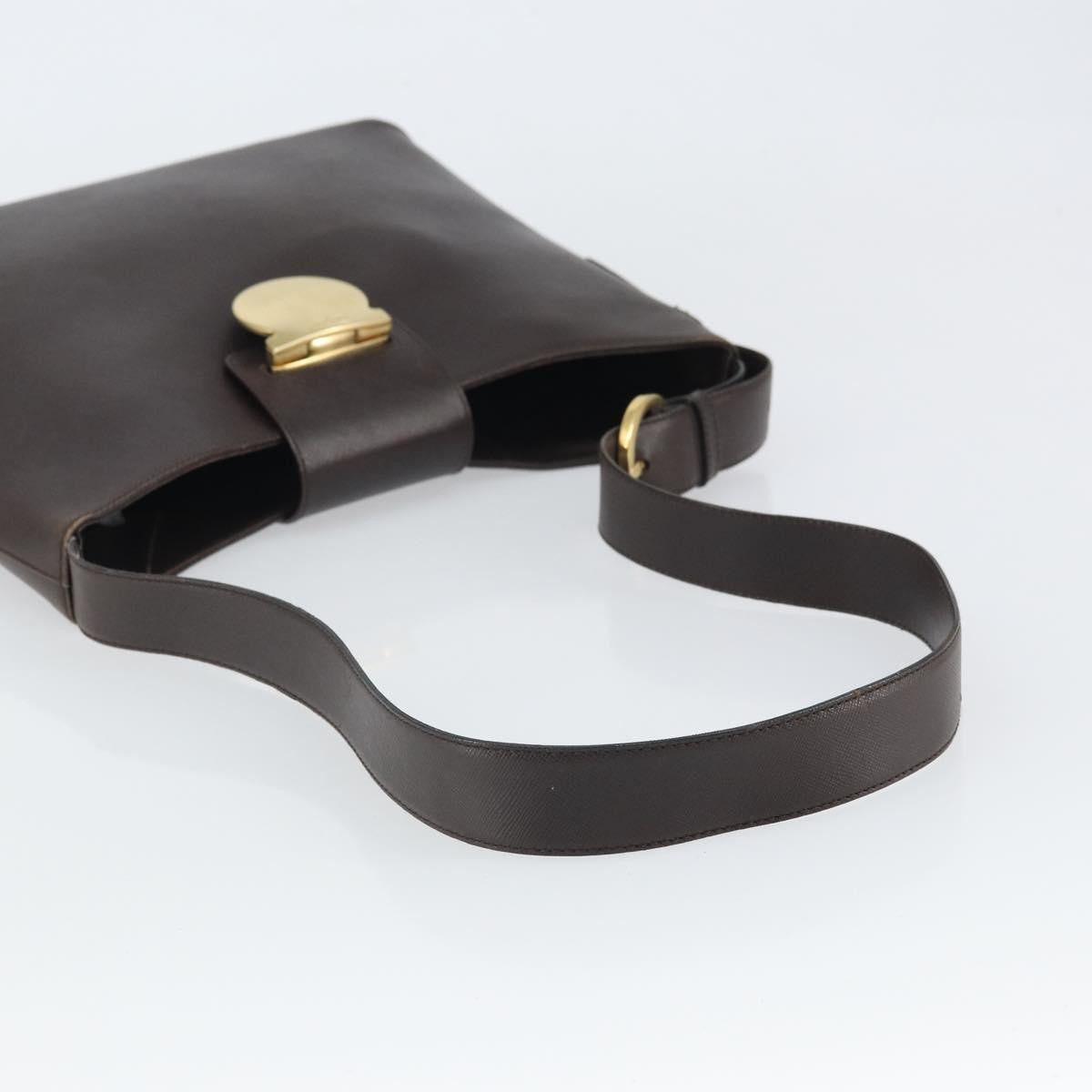 Salvatore Ferragamo Shoulder Bag Leather, Brown, Leather, Shoulder Bag