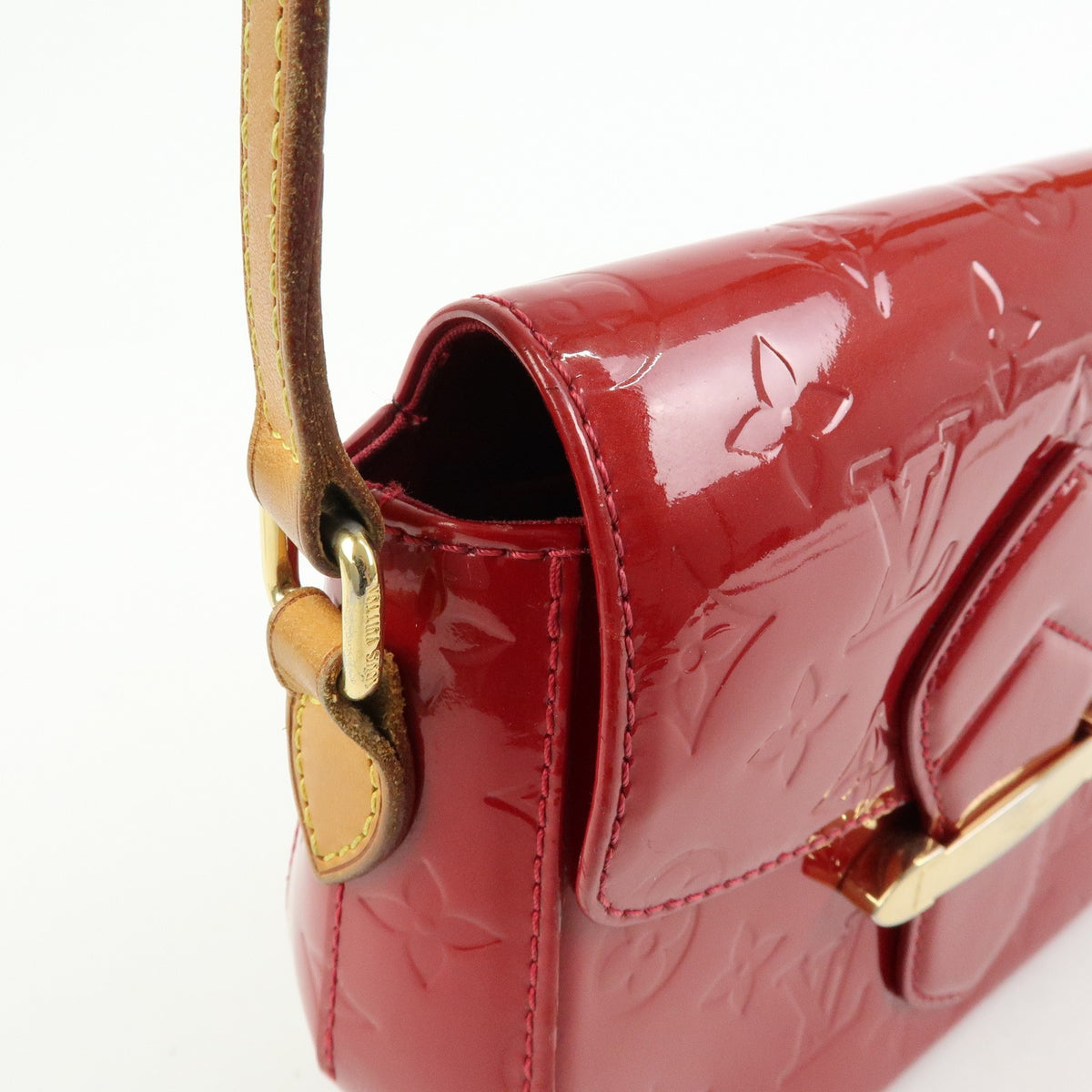 Louis Vuitton Bellflower Monogram Vernis, Red, Patent Leather, Handbag