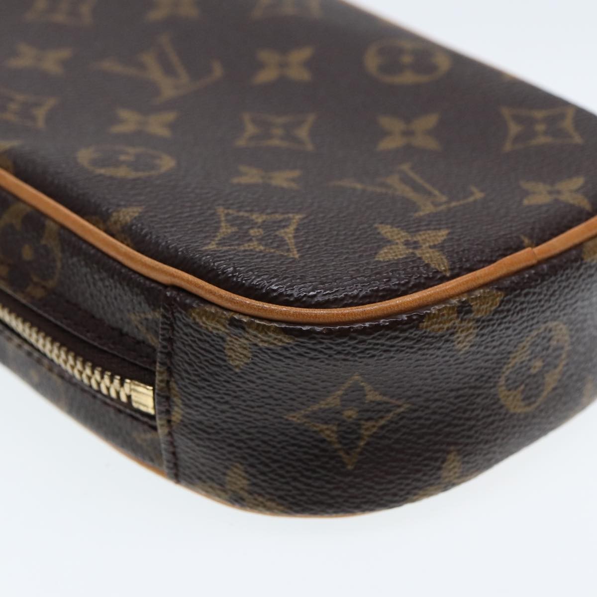 Louis Vuitton Pochette Gange Monogram Canvas, Brown, Canvas, Clutch