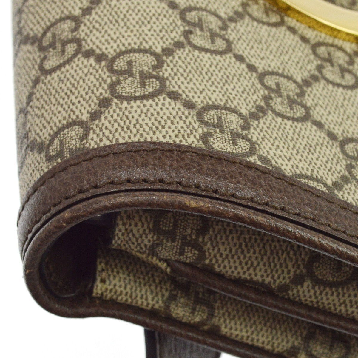 Gucci Blondie Belt GG Coated Canvas, Brown, Canvas, Clutch