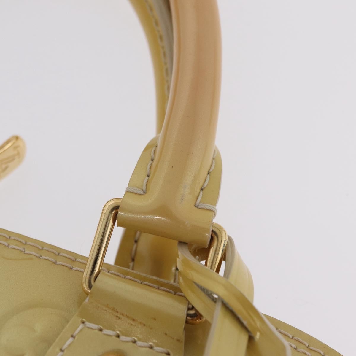Louis Vuitton Alma Monogram Vernis, Beige, Patent Leather, Handbag