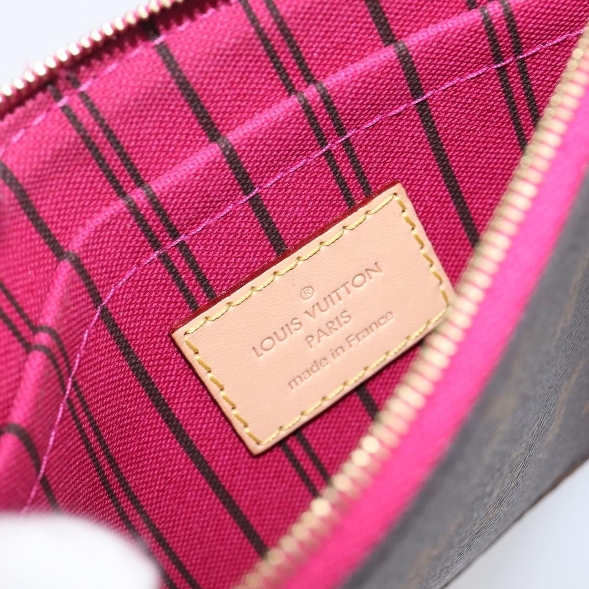 Louis Vuitton Neverfull Pochette Monogram Canvas, Brown, Canvas, Clutch