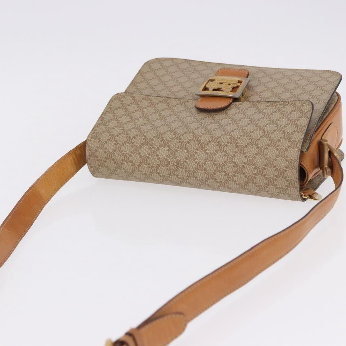 Celine Macadam Canvas, Beige, Canvas, Shoulder Bag