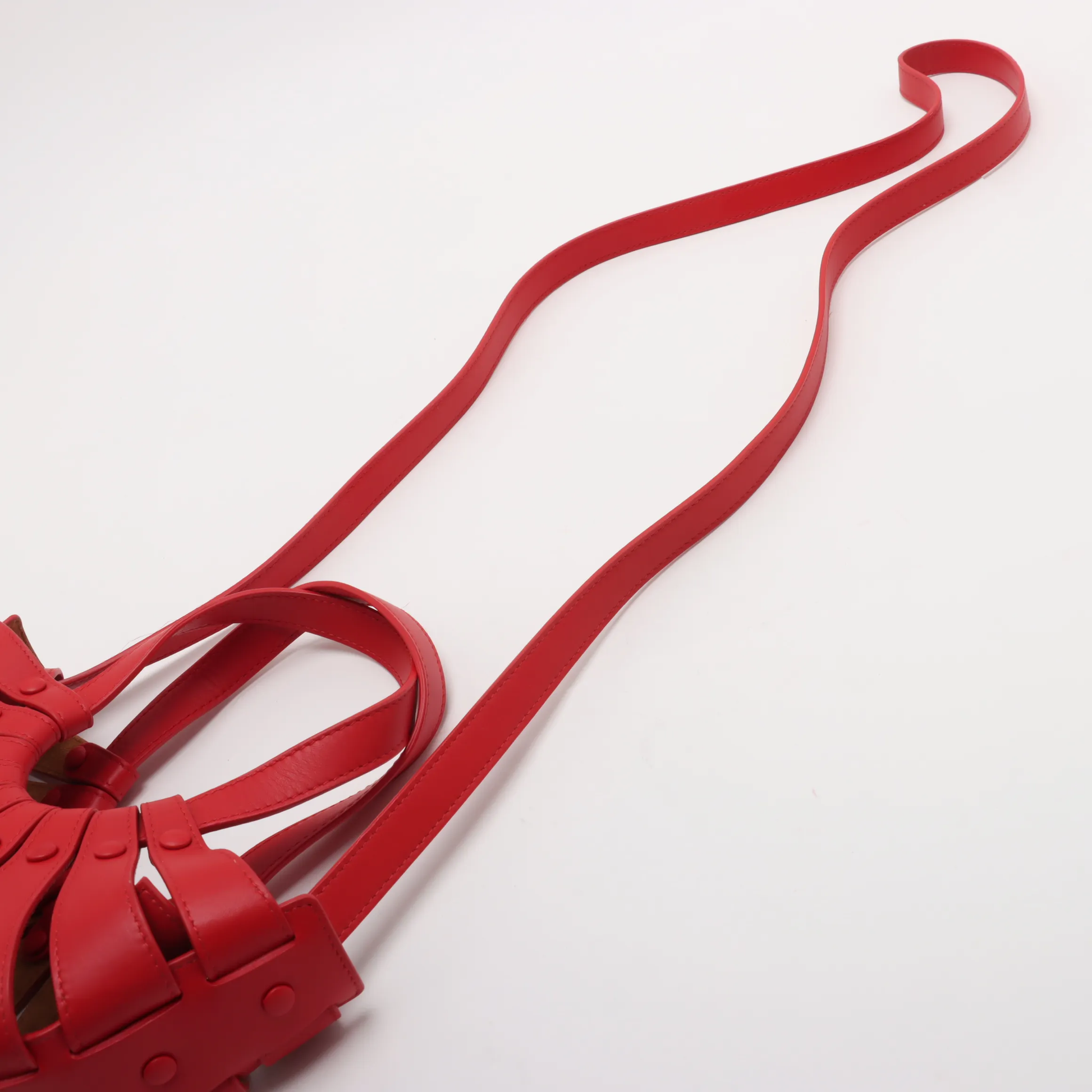 Bottega Veneta Vintage handbag Leather, RED, LEATHER, Handbag