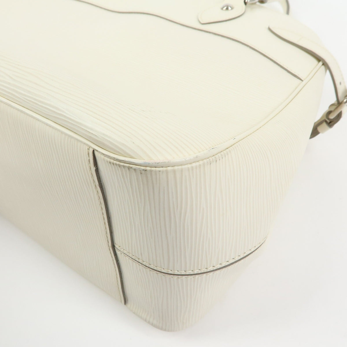 Louis Vuitton Passy Epi Leather, White, Leather, Tote Bag