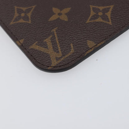 Louis Vuitton Neverfull Pochette Monogram Canvas, Brown, Canvas, Clutch