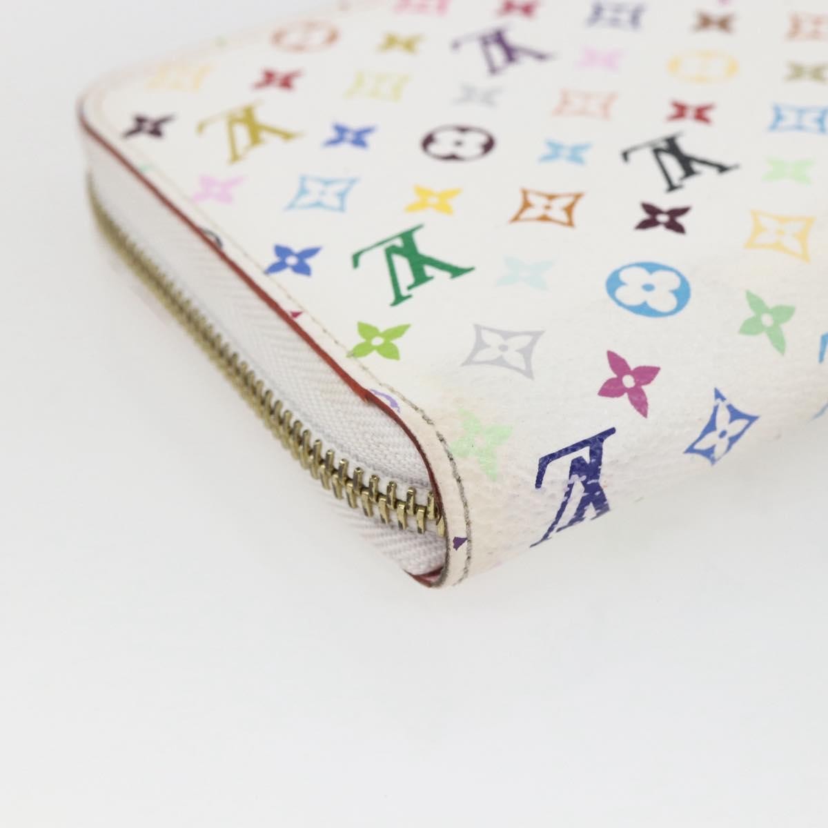Louis Vuitton Zippy Wallet NM Murakami Multicolor White, Multicolour, Canvas, Wallet