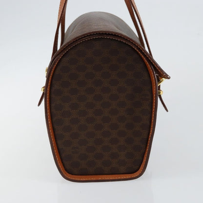 Celine Vintage Macadam Macadam, Brown, Canvas, Handbag