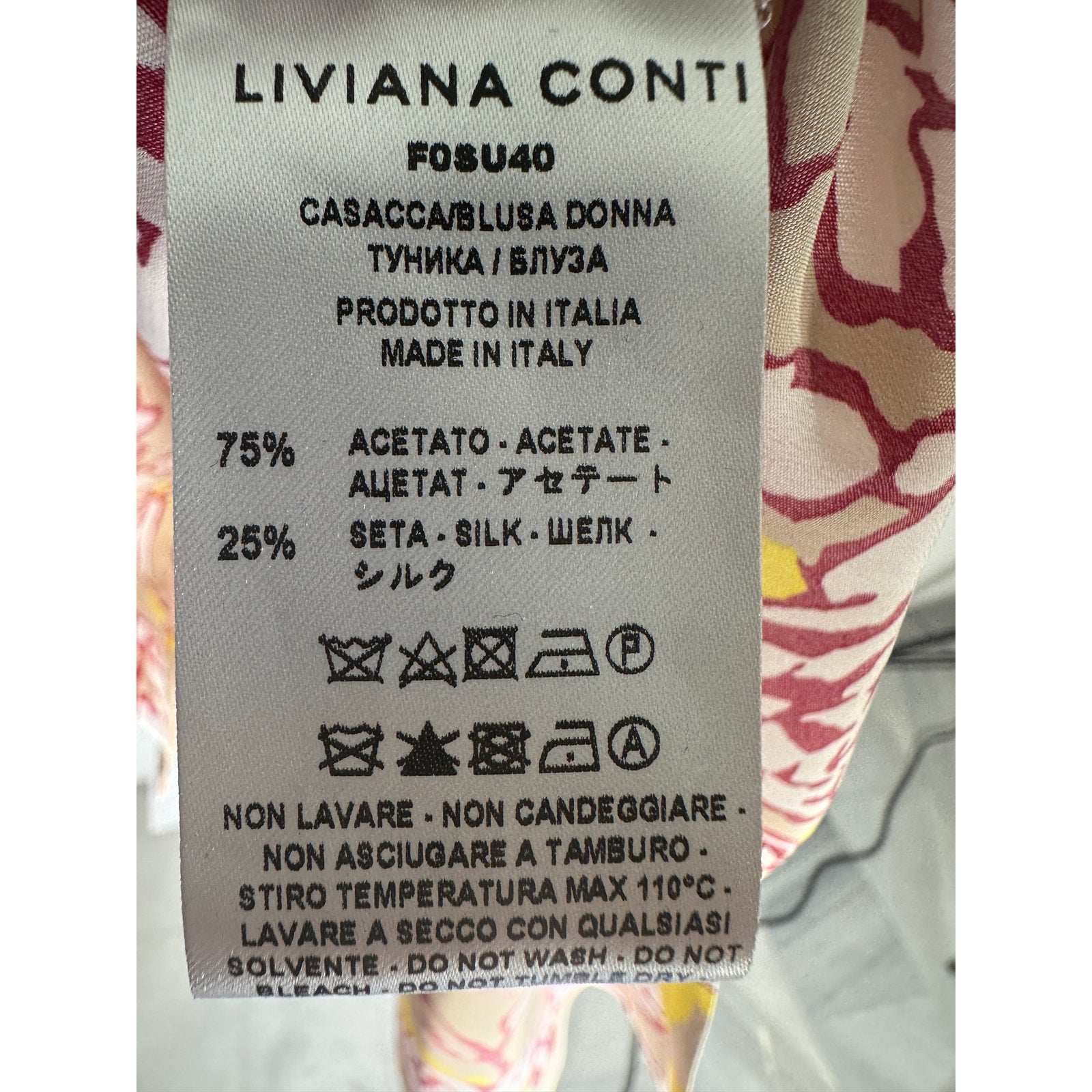 Liviana Conti Floral Silk Blouse
