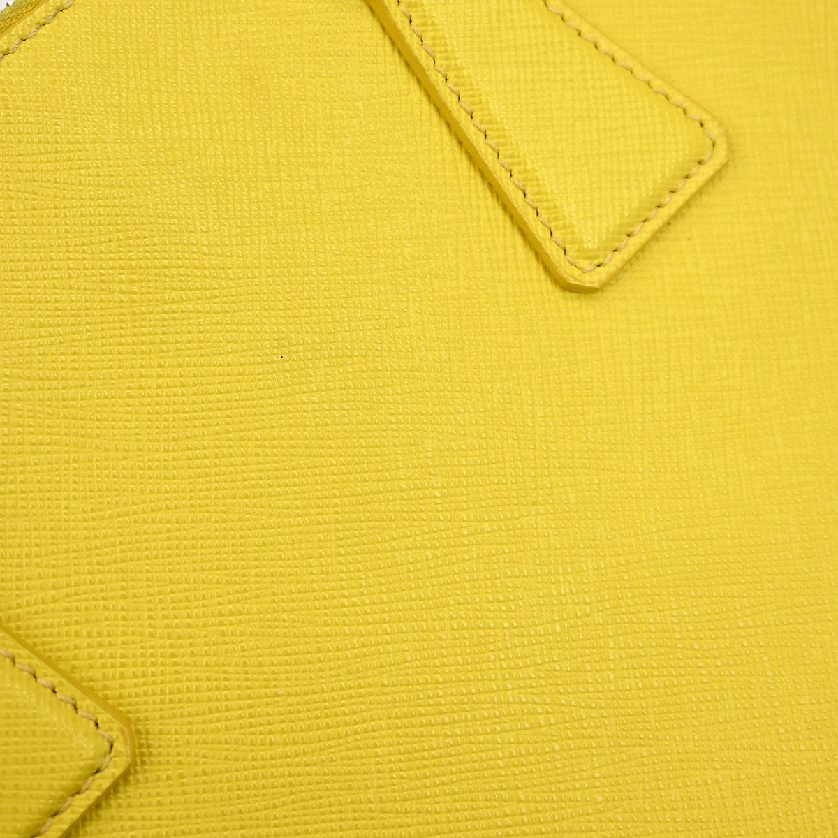 Prada Galleria Double Zip Saffiano Leather, Yellow, Leather, Tote Bag