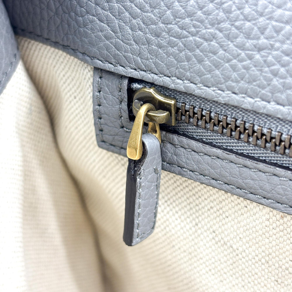 Gucci GG Marmont Top Handle Leather, Gray, Leather, Handbag