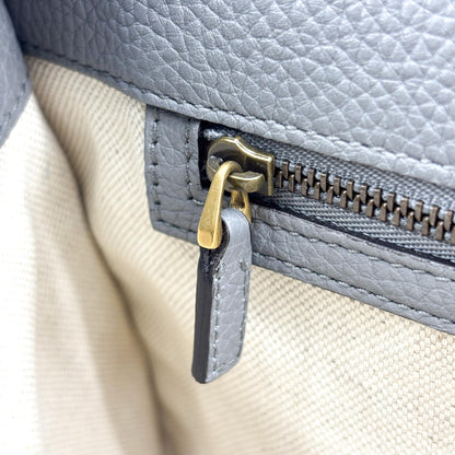 Gucci GG Marmont Top Handle Leather, Gray, Leather, Handbag