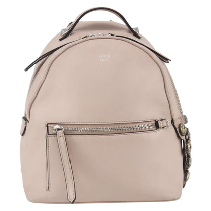 Fendi By The Way Leather, Beige, Leather, Backpack