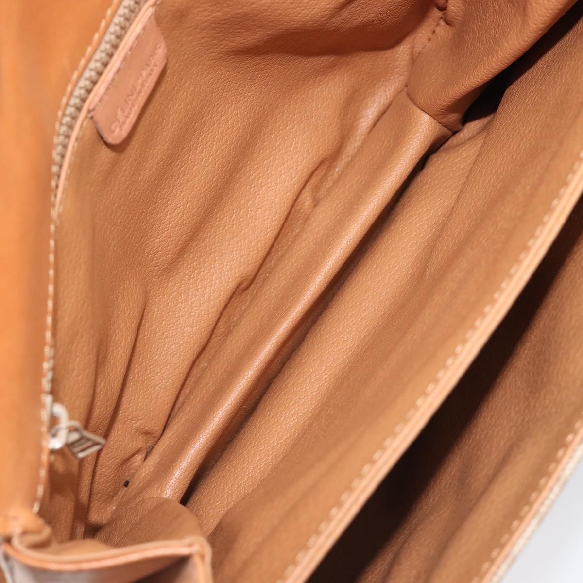 Celine Vintage Macadam Canvas and Leather, Beige, Canvas, Shoulder Bag